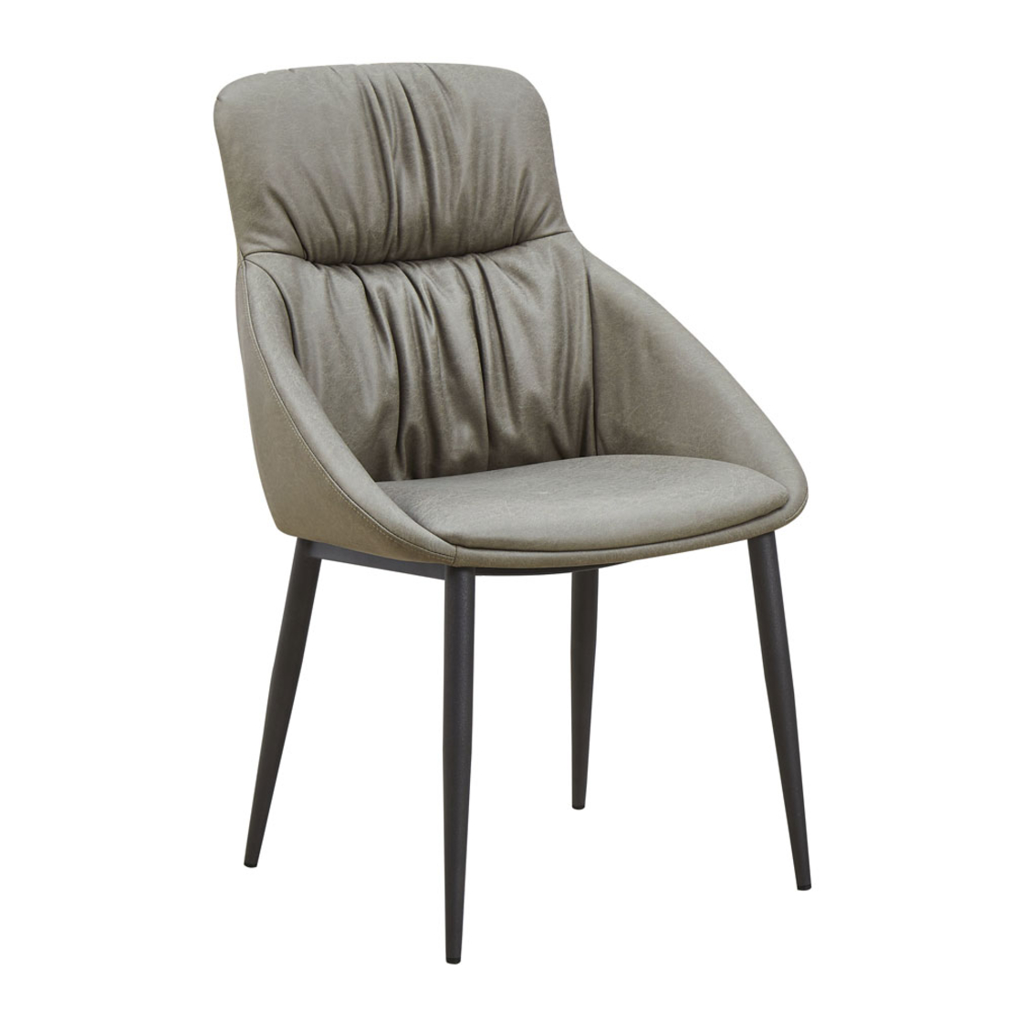 TOSCA CHAIR FABRIC BROWN METAL BLACK MATTE E1 PRC