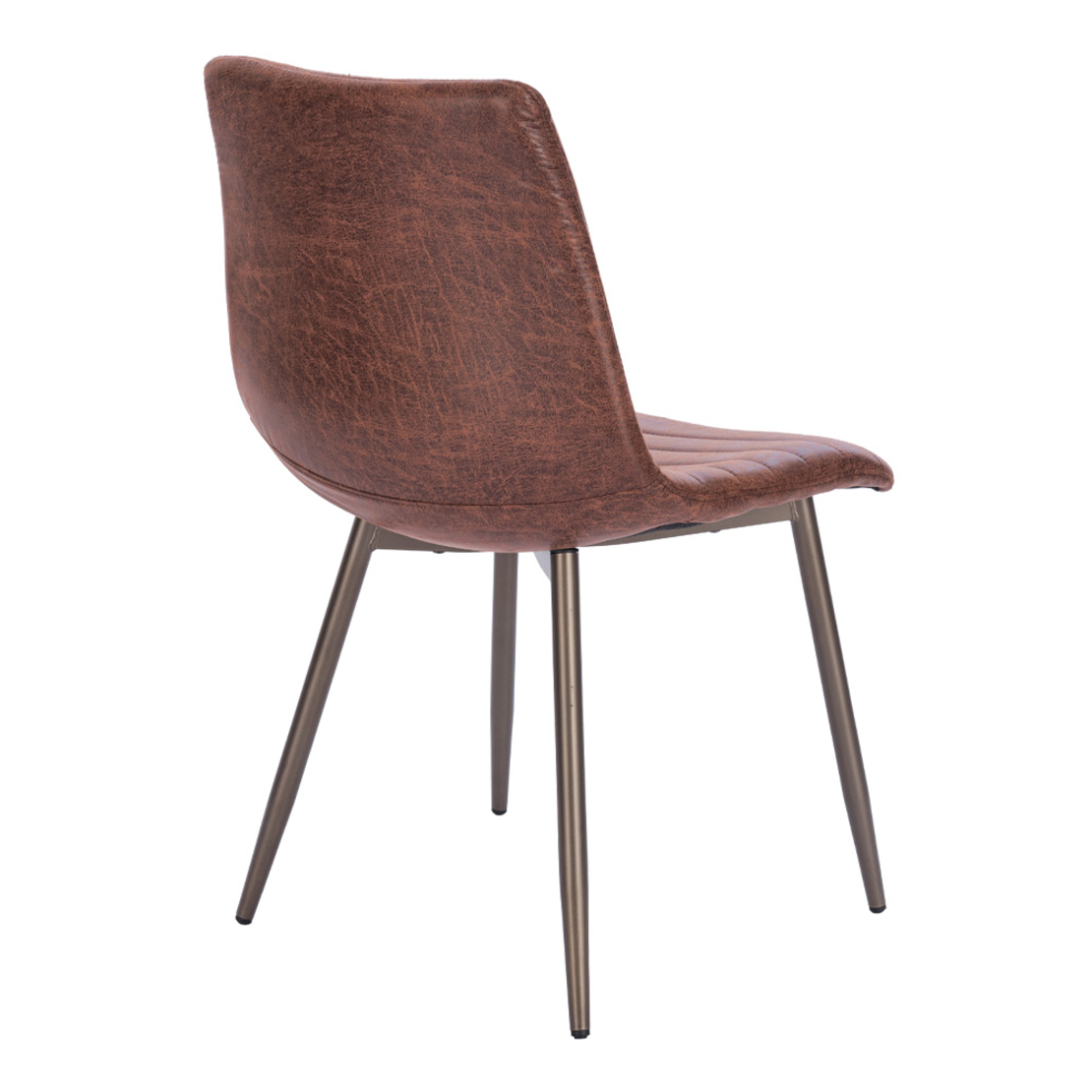 STRIPES CHAIR FABRIC BROWN GUNMETAL METAL PRC