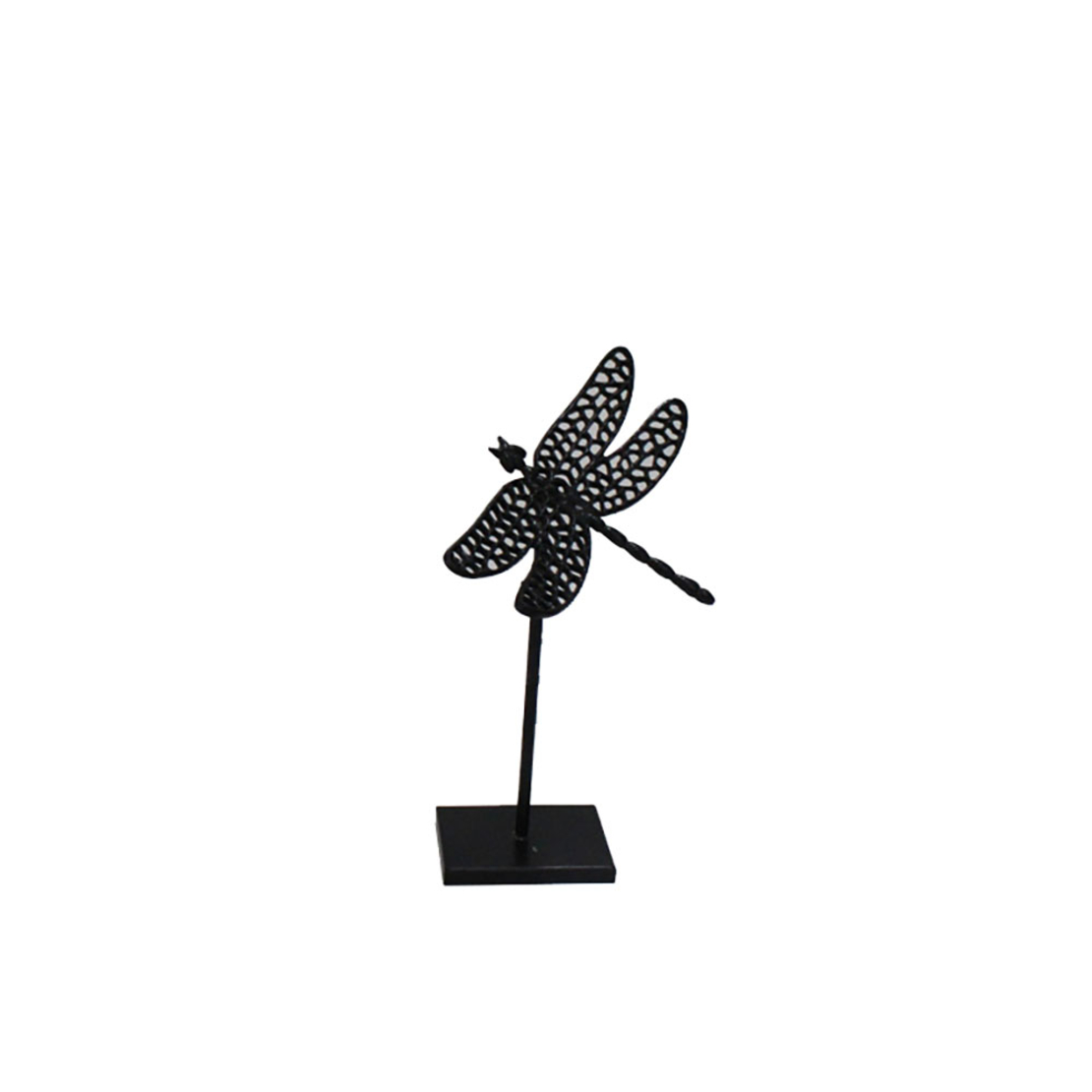 LIBELLULA DECO INSECT ALUMINIUM BLACK 21x18xH34cm