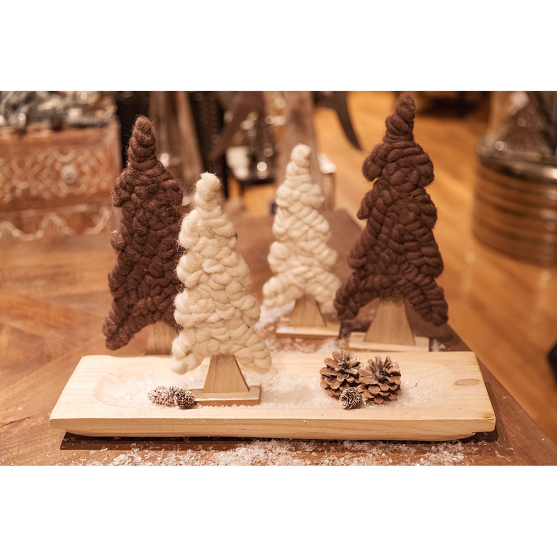 XMAS HEART TREE MDF BROWN 17x5xH39cm PRC