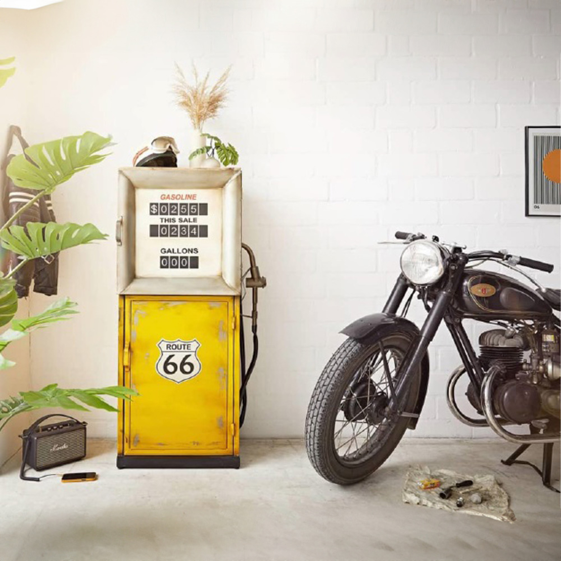 ROUTE 66 BOOKCASE SHORT METAL MULTICOLOR WITH PATT
