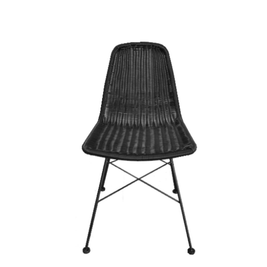 DENMARK CHAIR PE WOVEN BLACK BLACK 44x57xH81cm PRC