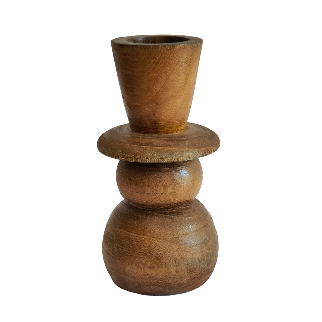 CEDAR VASE WOOD BROWN 13x13xH27cm PRC