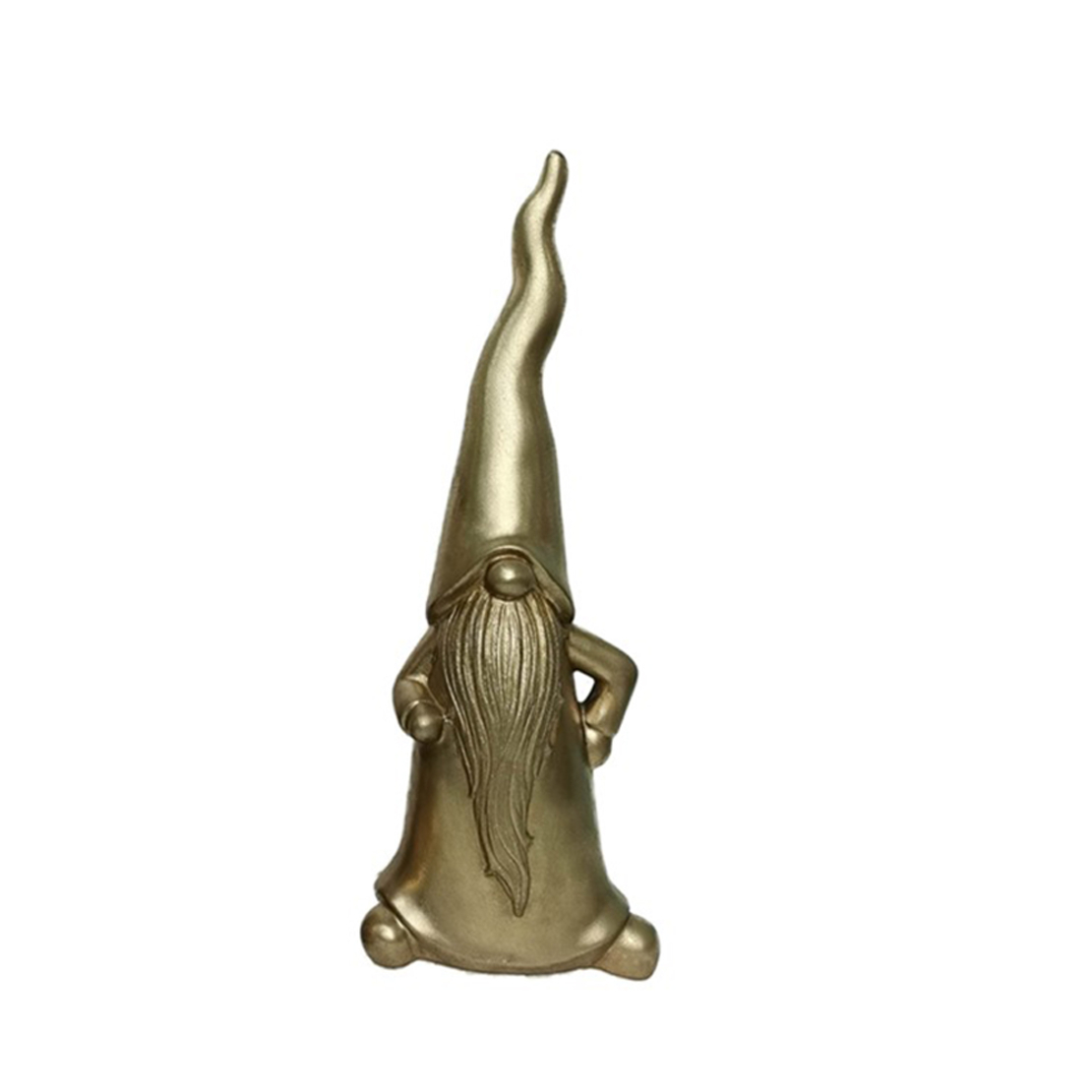 NISSE DECO GNOME POLYRESIN GOLD 16x12xH43,5cm PRC