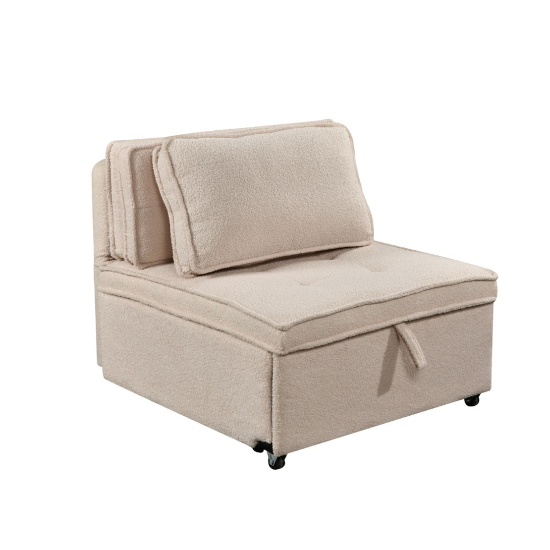 SLEEP ARMCHAIR BED FABRIC OFF WHITE FABRIC E1