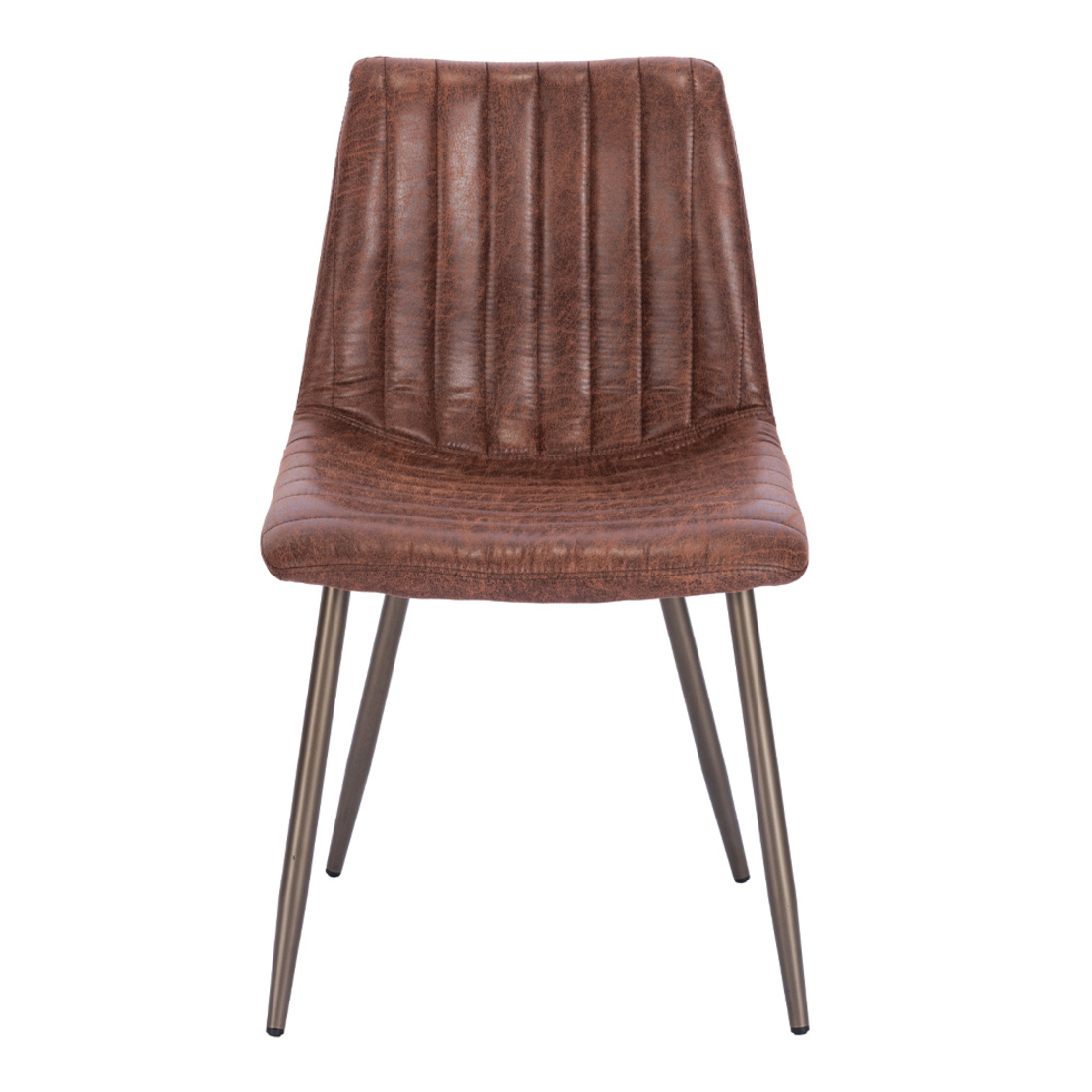 STRIPES CHAIR FABRIC BROWN GUNMETAL METAL PRC