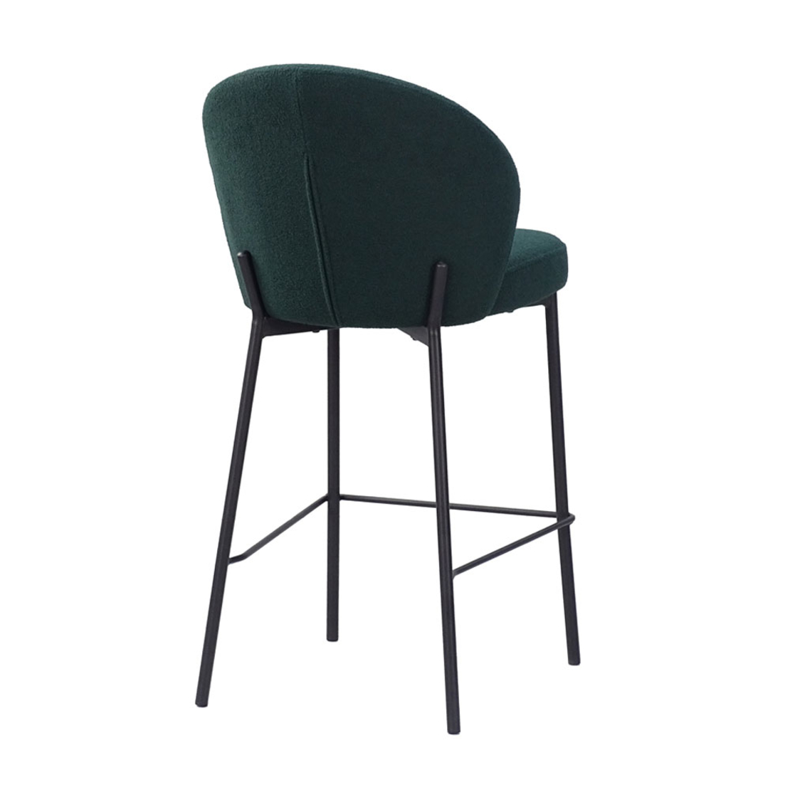 LUNE STOOL BAR FABRIC GREEN DARK METAL BLACK PRC