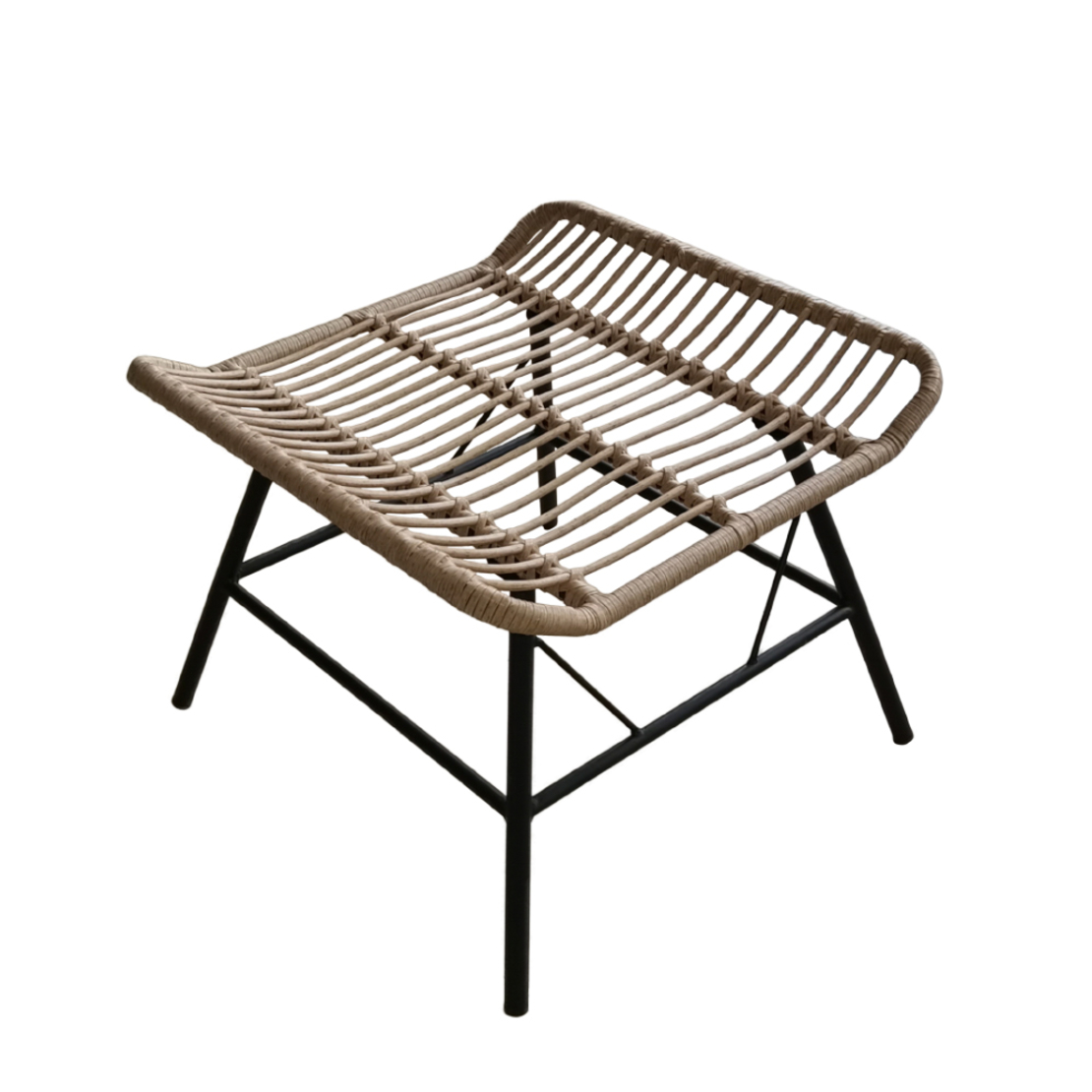 BUTTERFLY STOOL PE WOVEN NATURAL BLACK 58x59xH47,5cm PRC