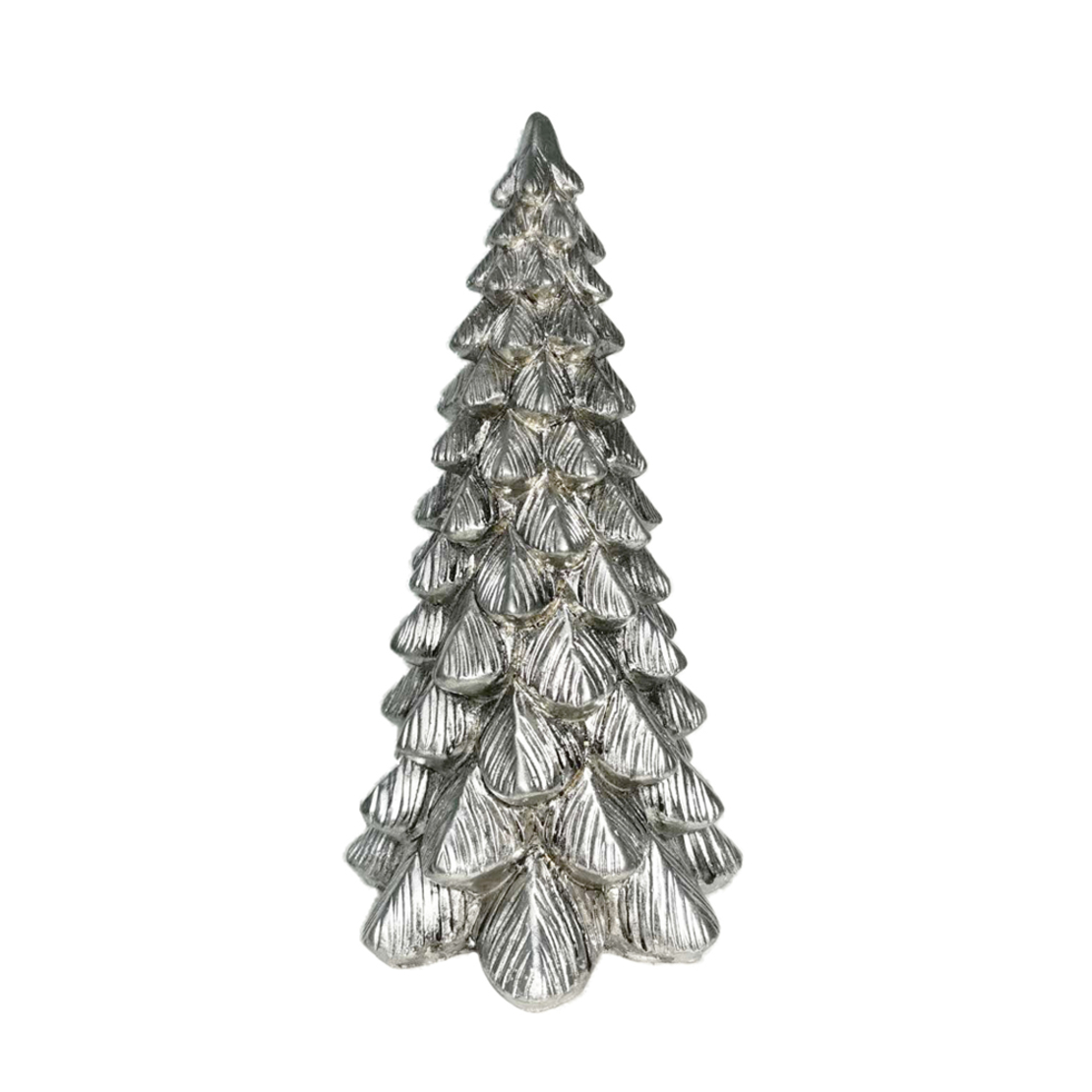 ABIES DECO TREE POLYRESIN SILVER 16x16xH30cm PRC