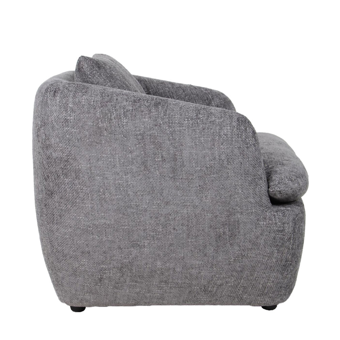 SQUARE ARMCHAIR FABRIC GREY DARK PRC