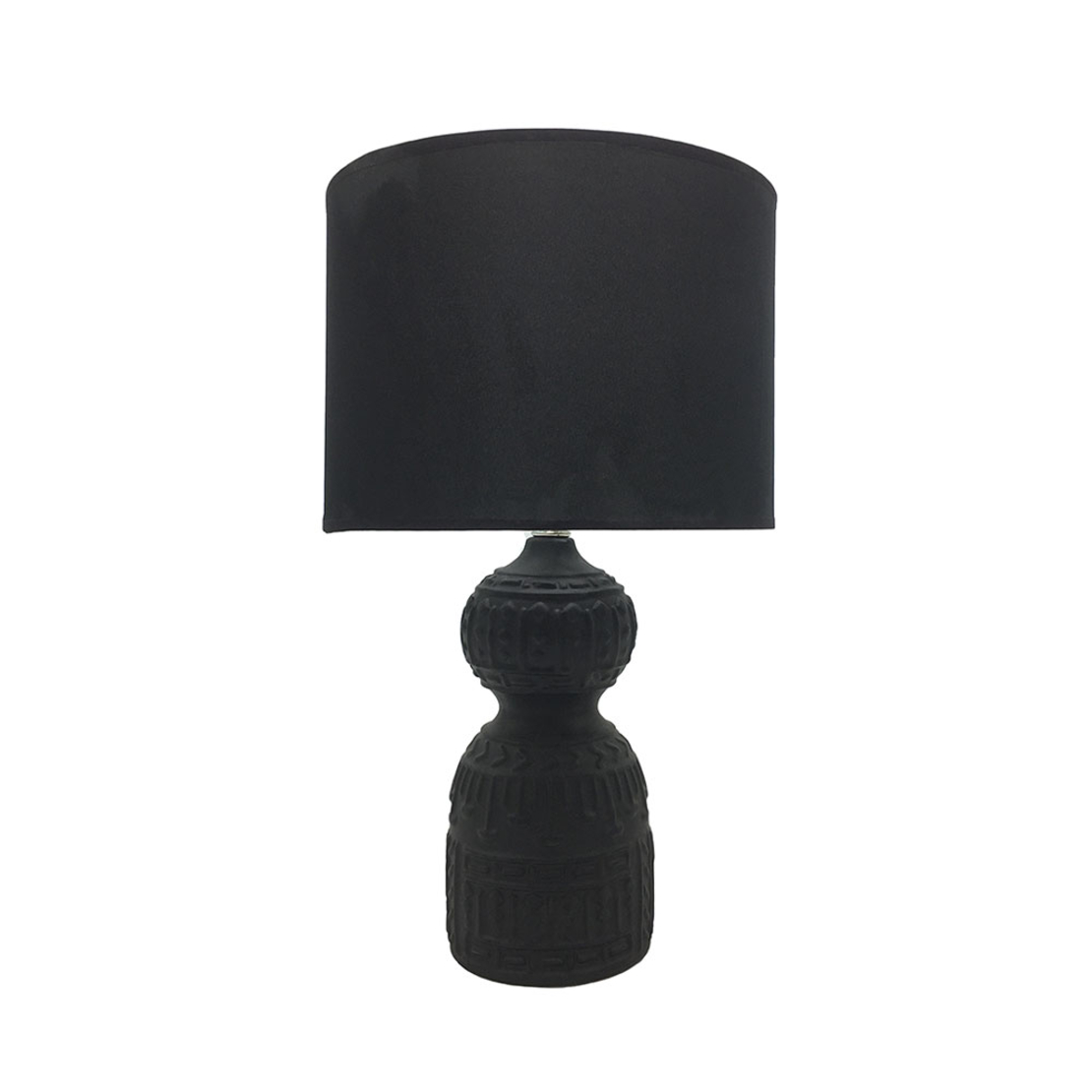 MOA LAMP TABLE CERAMIC FABRIC BLACK BLACK 11x11xH4