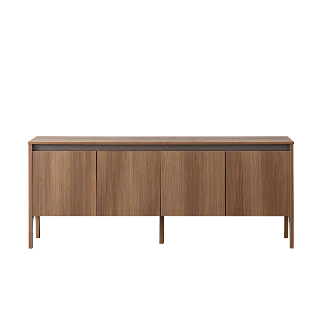 WOOD SIDEBOARD 4DOORS MELAMINE WALNUT 200x45xH81cm E1 TR