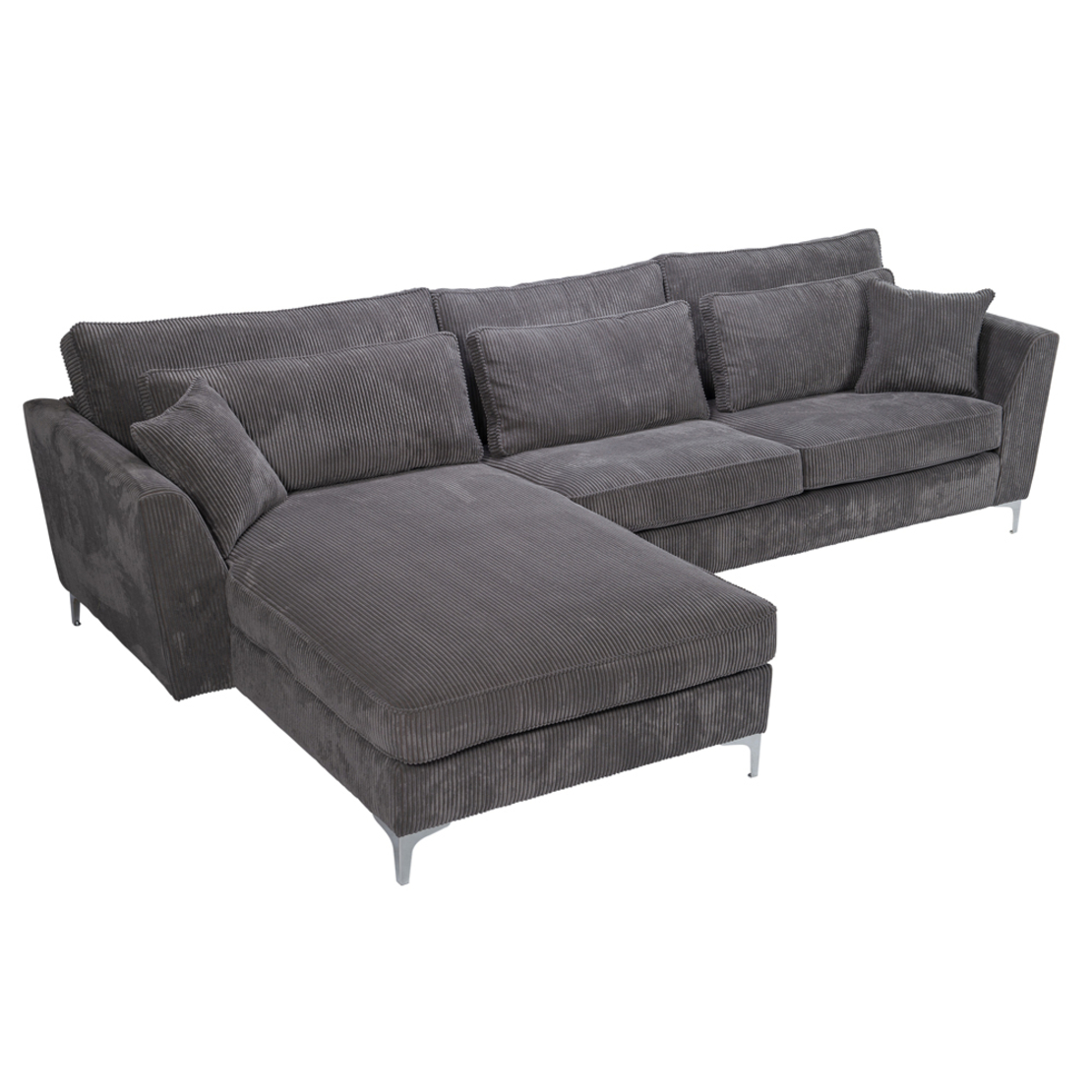 FOREVER SOFA CORNER LEFT EASY CLEAN FABRIC GREY E1 EU