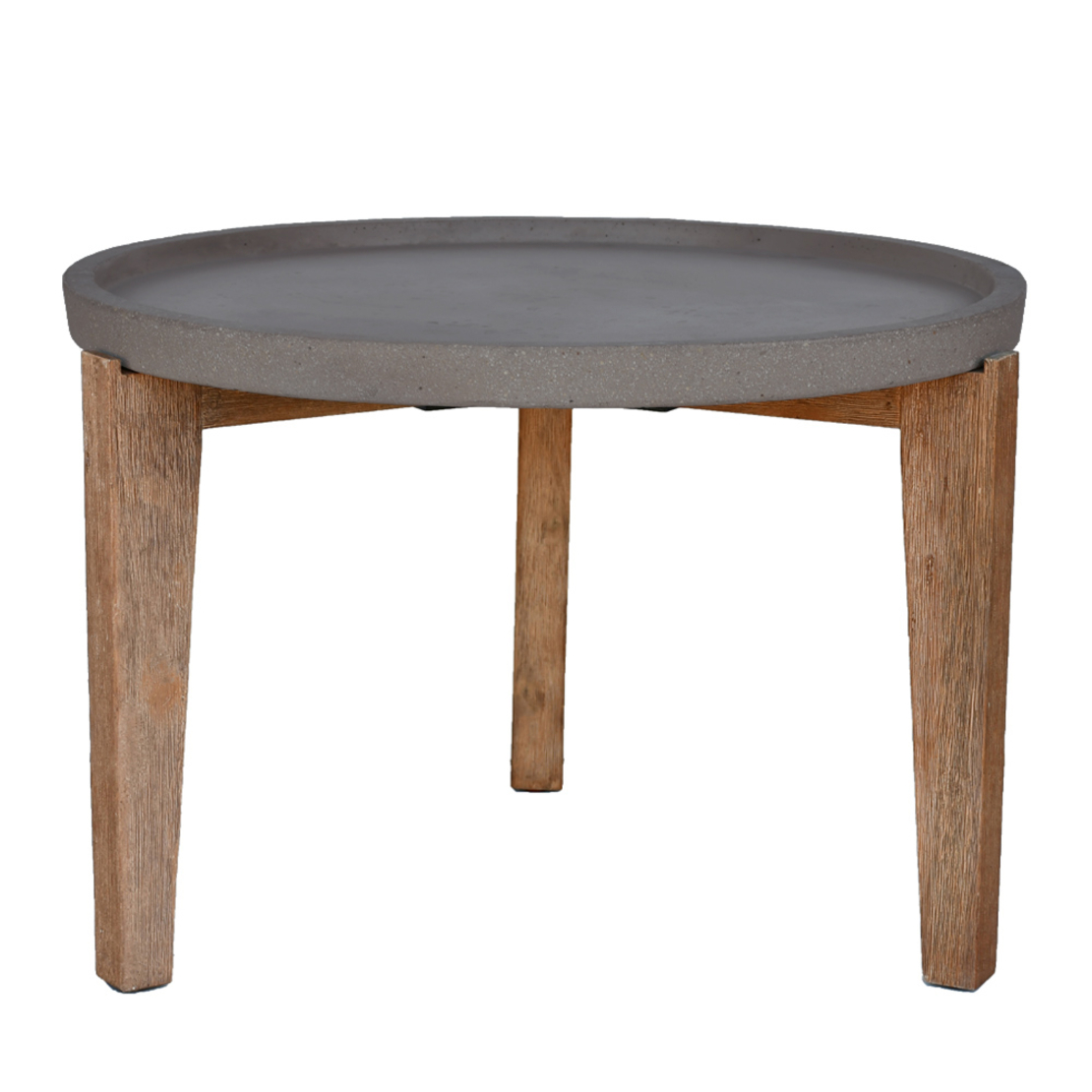 ORRIN COFFEE TABLE CEMENT BROWN WOOD NATURAL 73x73