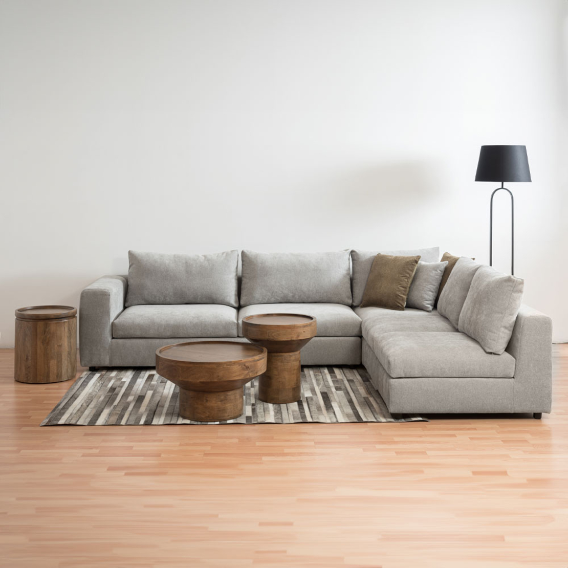 DUBAI COFFEE TABLE WOOD MANGO WALNUT 70x70xH40cm I