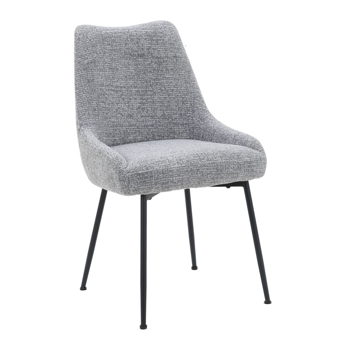 DON CHAIR FABRIC GREY METAL BLACK E1 PRC