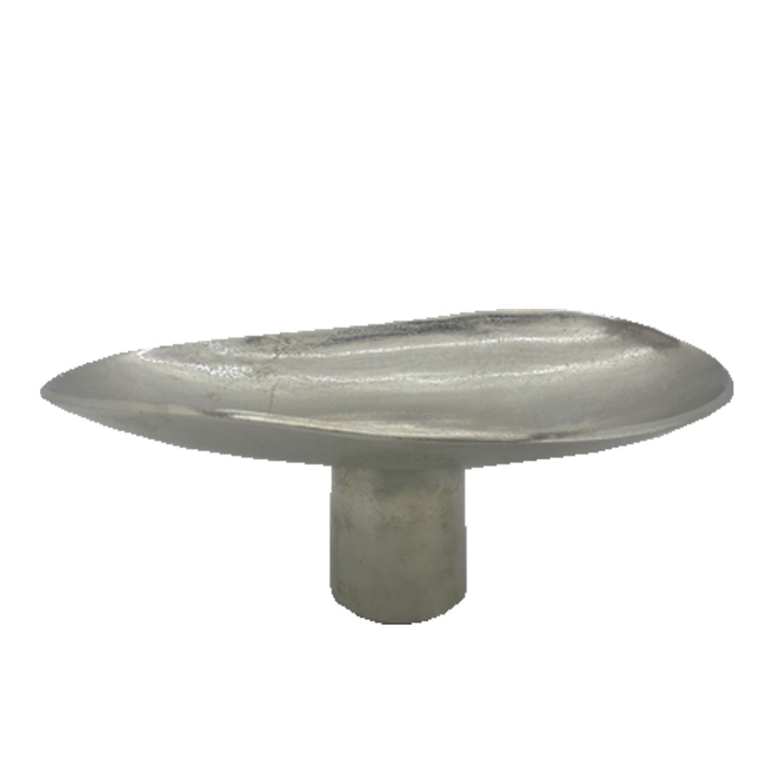 DUNE TRAY ON FOOT ALUMINIUM SILVER NICKEL 45,75x25