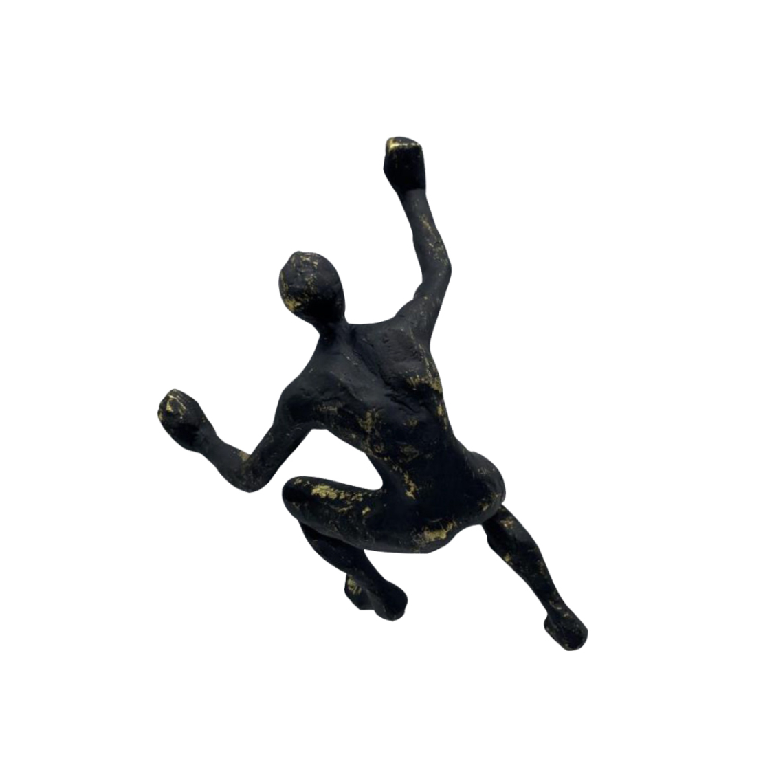 CLIMBER DECO WALL POLYRESIN BLACK GOLD 15x9xH23cm