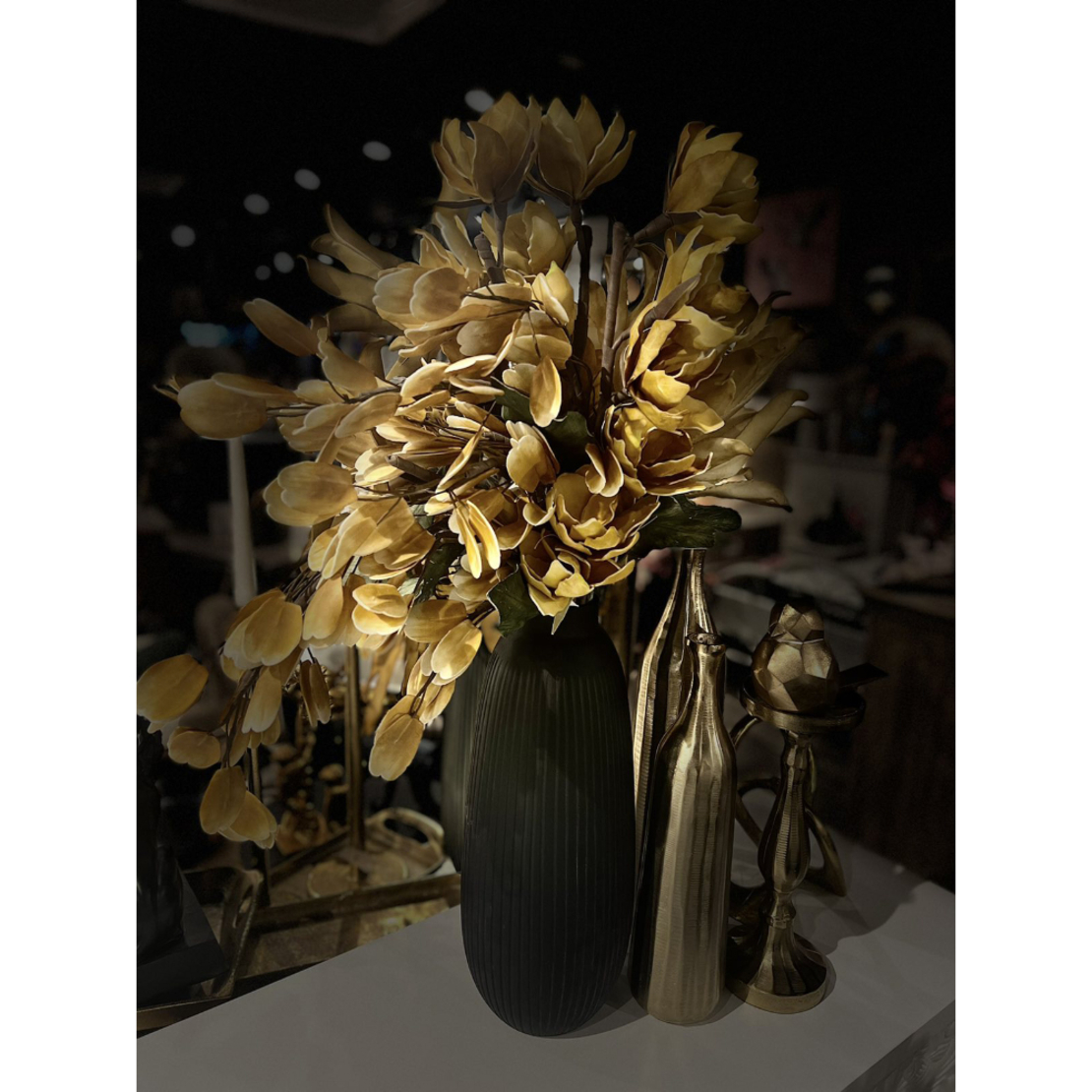 PERRY 4 BOTTLE ALUMINIUM GOLD D10xH38cm IN