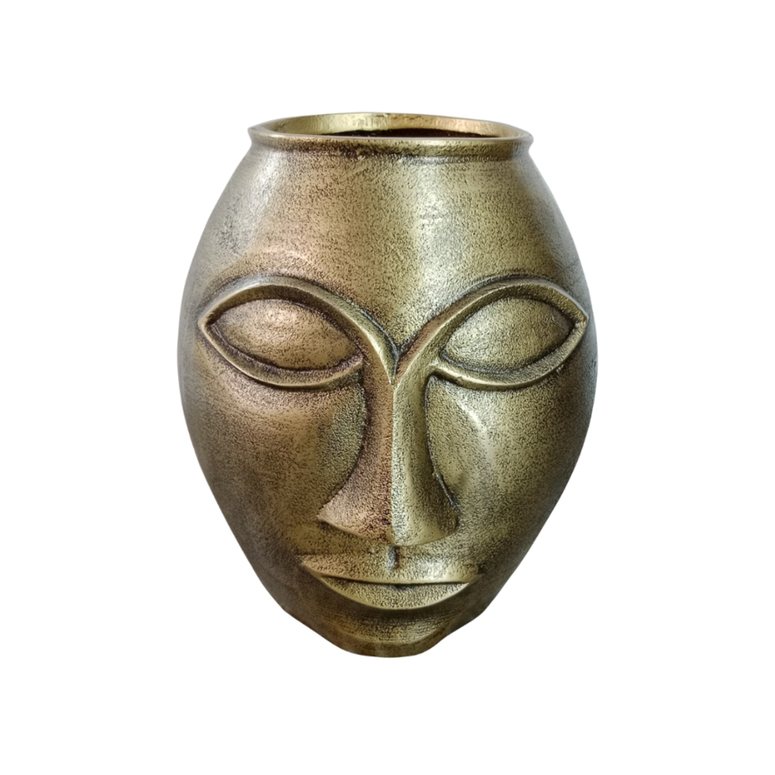 HARGA VASE ALUMINIUM GOLD ANTIQUE D23xH27cm IN