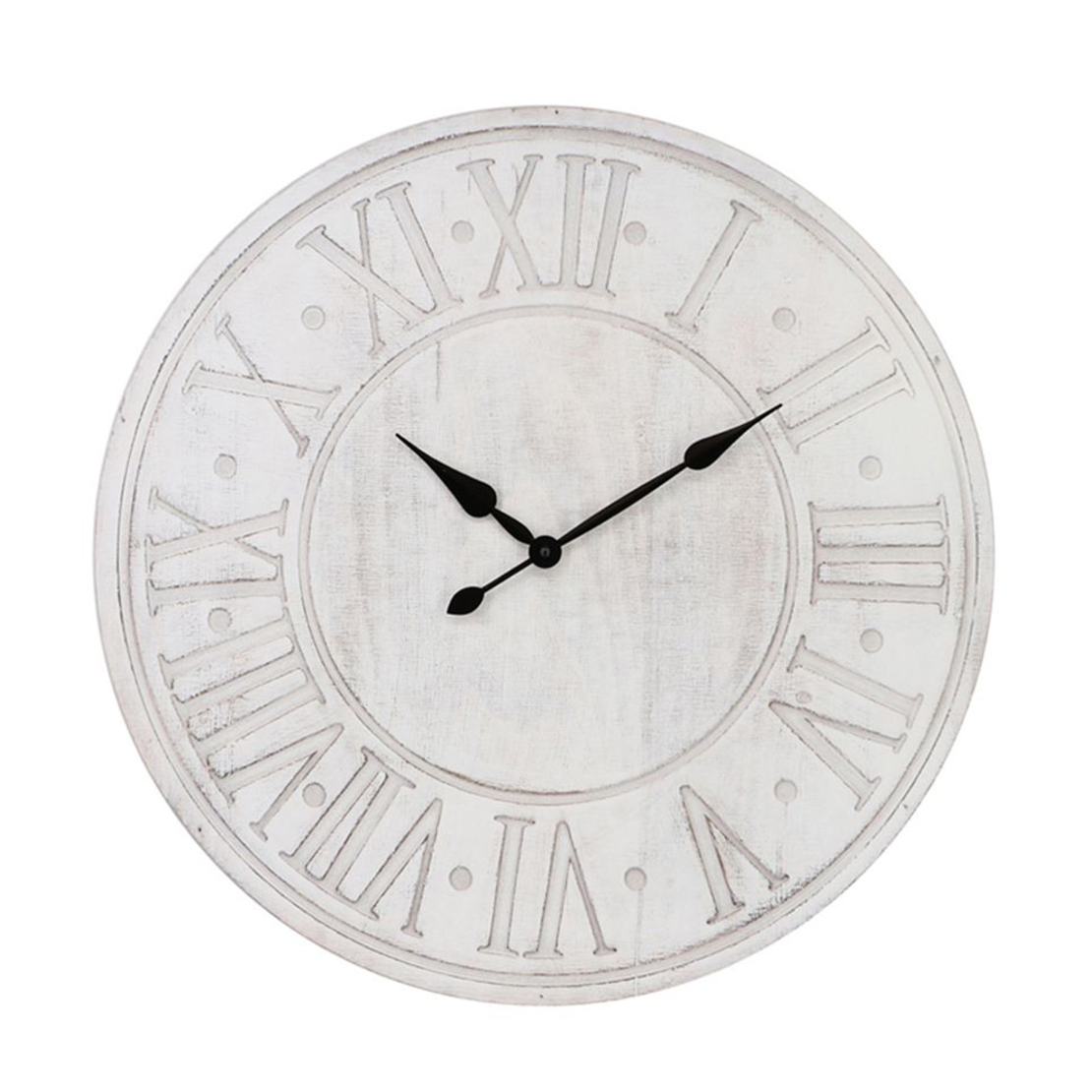 BIANCO CLOCK WALL MDF WHITE BEIGE D60xH4,5cm PRC