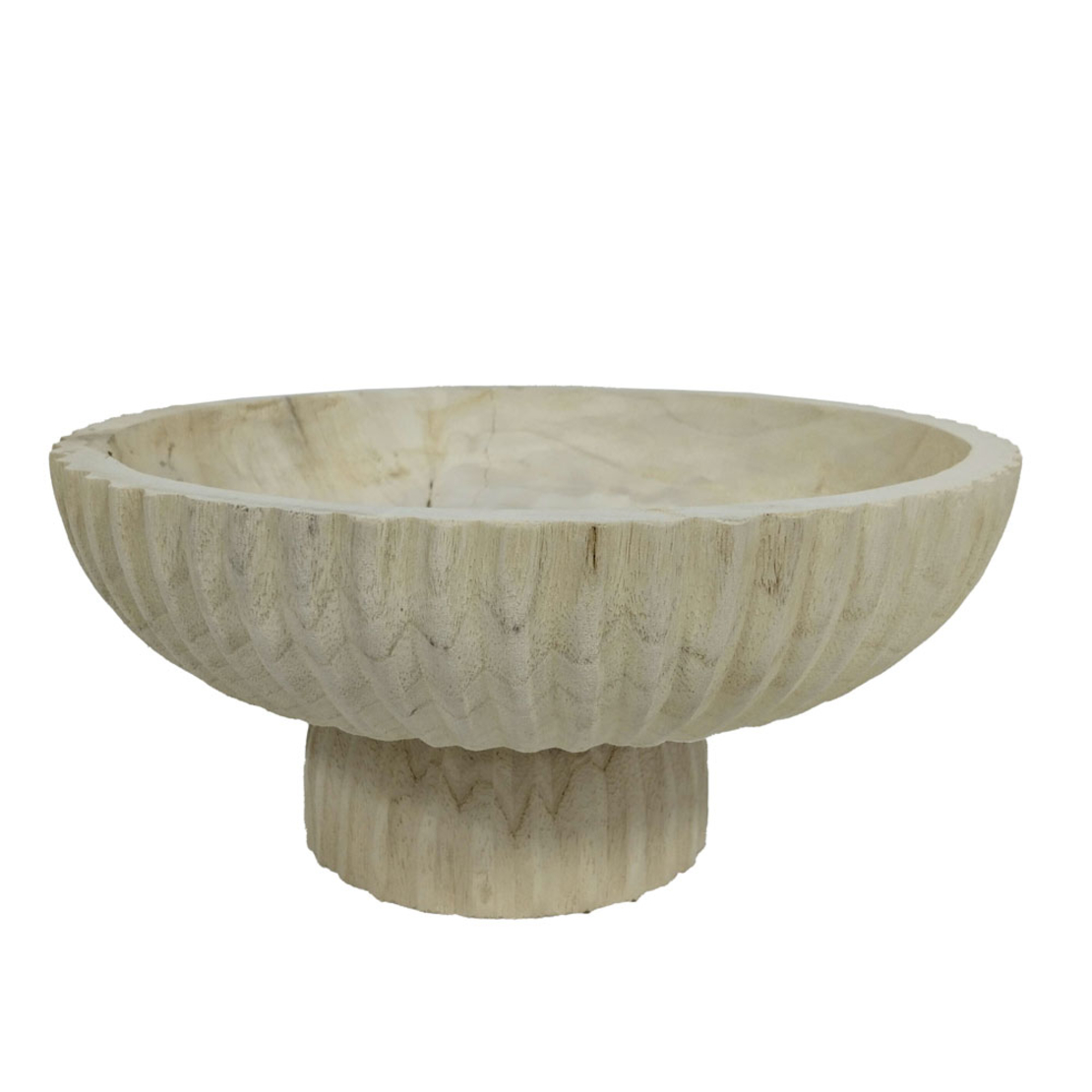 SONTO BOWL WITH BASE 30x30x14 WOOD NATURAL