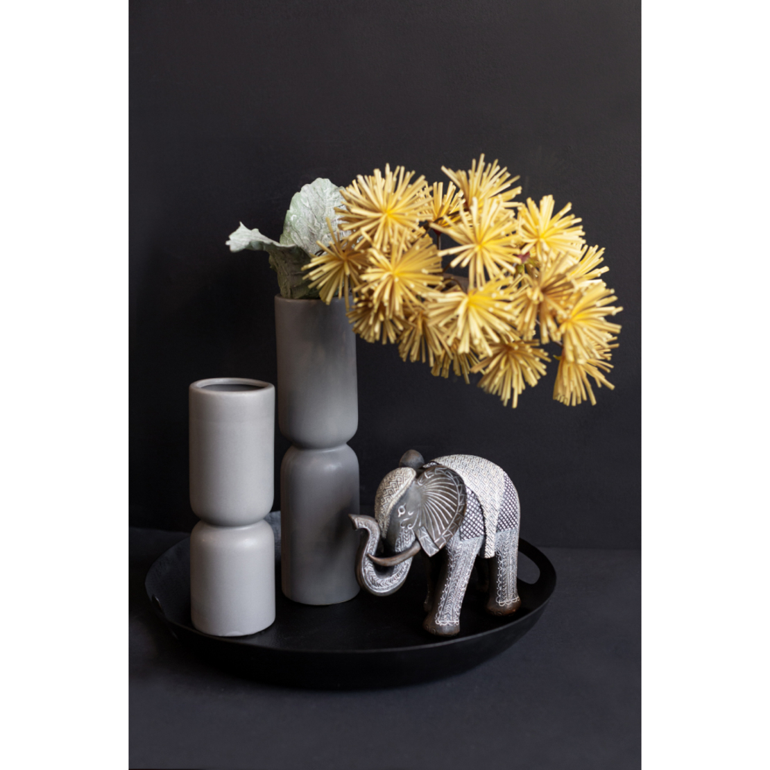 TERRA VASE CERAMIC GREY D8,5xH25cm PRC