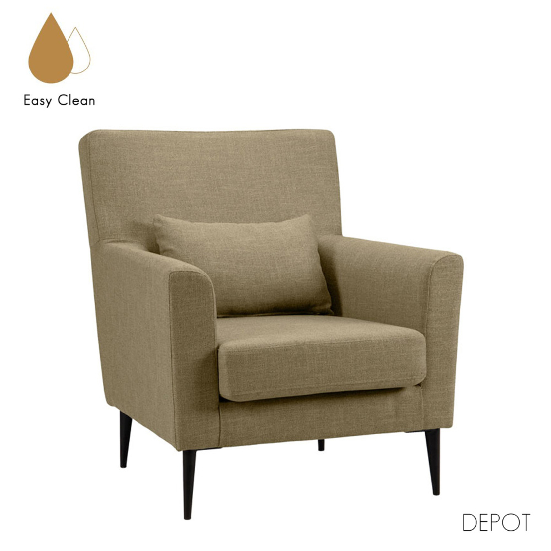 ALL TIME ARMCHAIR EASY CLEAN FABRIC BEIGE E1 EU