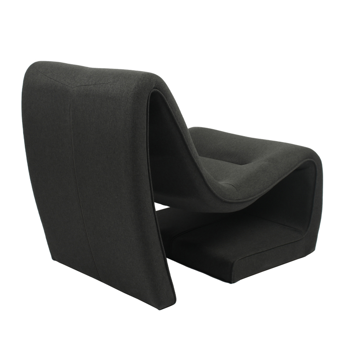 FLOW ARMCHAIR FABRIC GREY DARK METAL E1 PRC