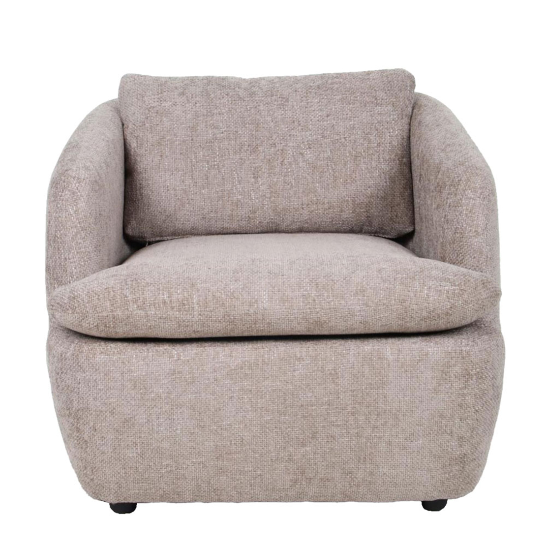 SQUARE ARMCHAIR FABRIC BEIGE PRC