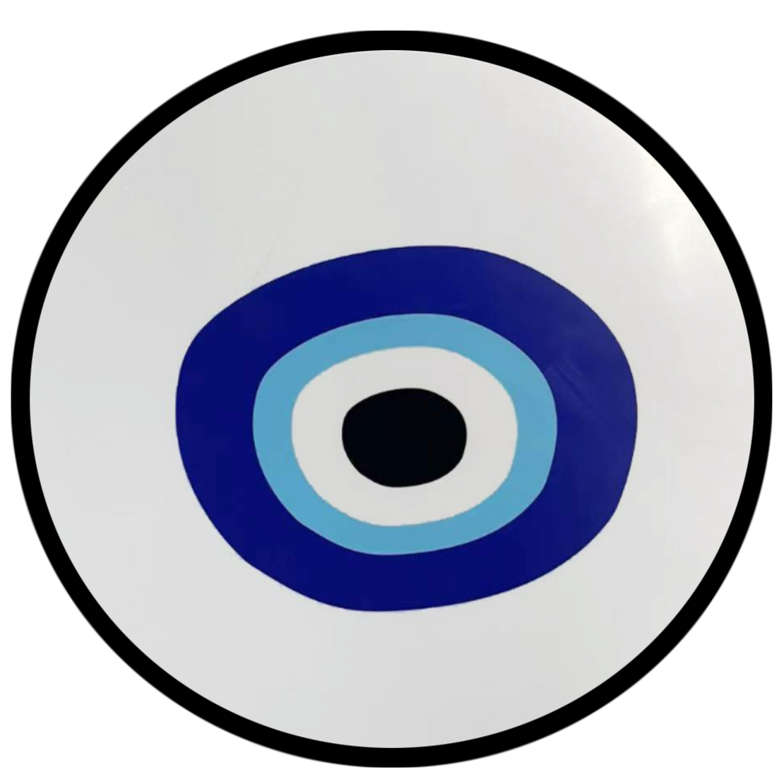 BLUE EYES TRAY MDF WHITE BLUE BLACK D40xH3,5cm E1