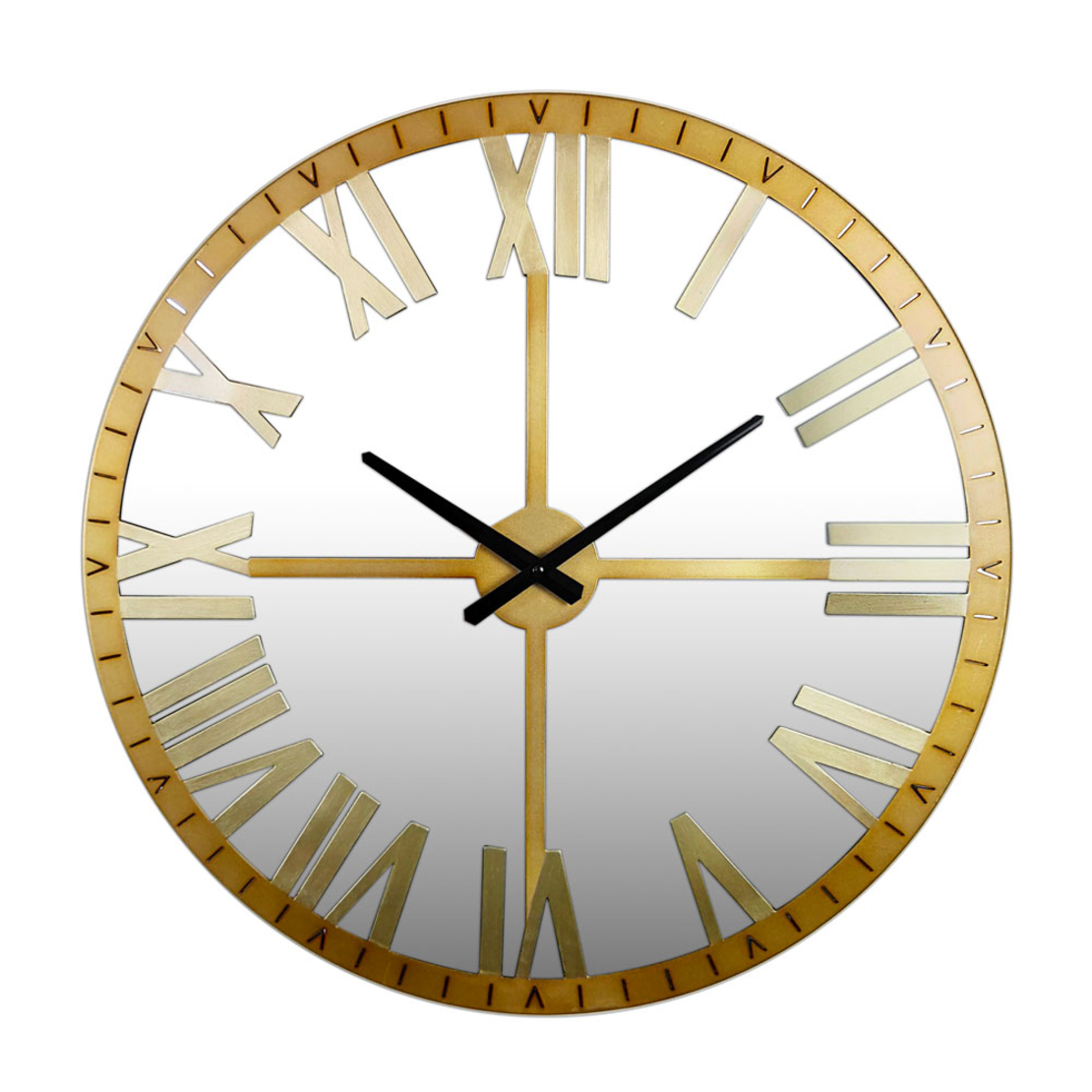 IDOLE GOLD CLOCK WALL METAL MIRROR GOLD D60xH5,5cm