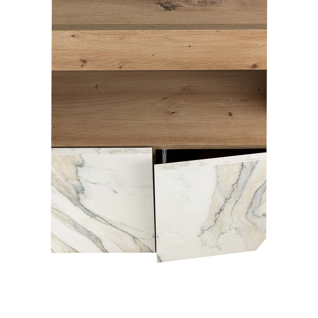 TUNUSIA SIDEBOARD MELAMINE ARTISAN OAK MARBLE 146x42xH93cm E1 EU