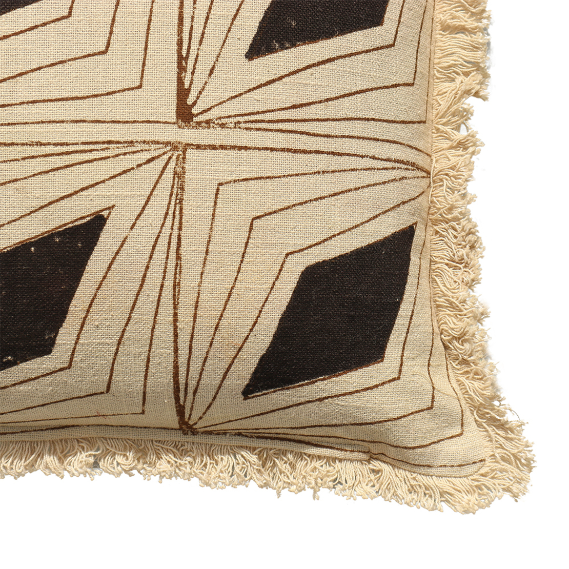 MYSTERIOUS DECOR CUSHION COTTON VISCOSE BLACK WHIT