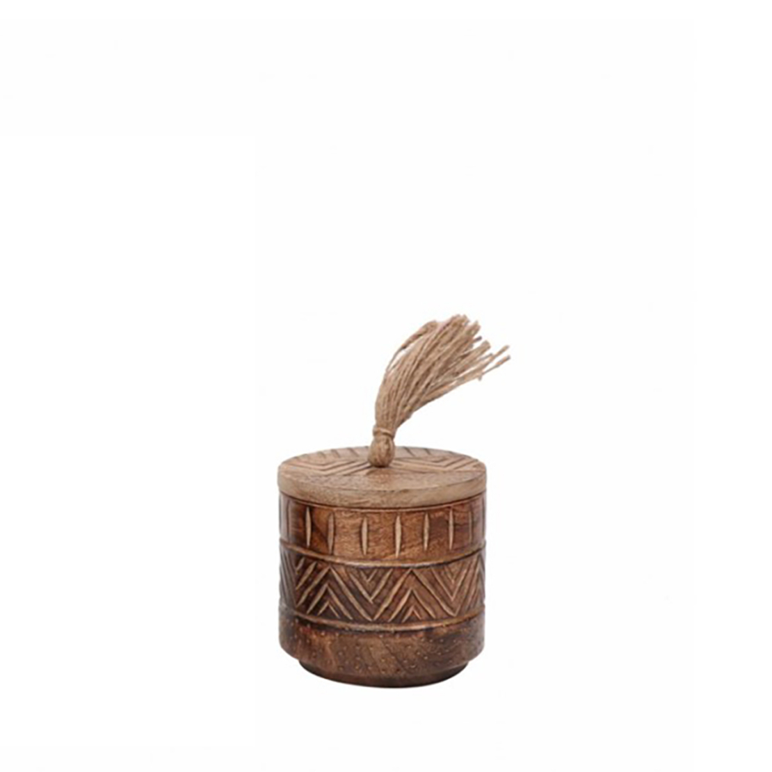 TOTEC BOX S STORAGE JAR WITH LID WOOD MANGO NATURA