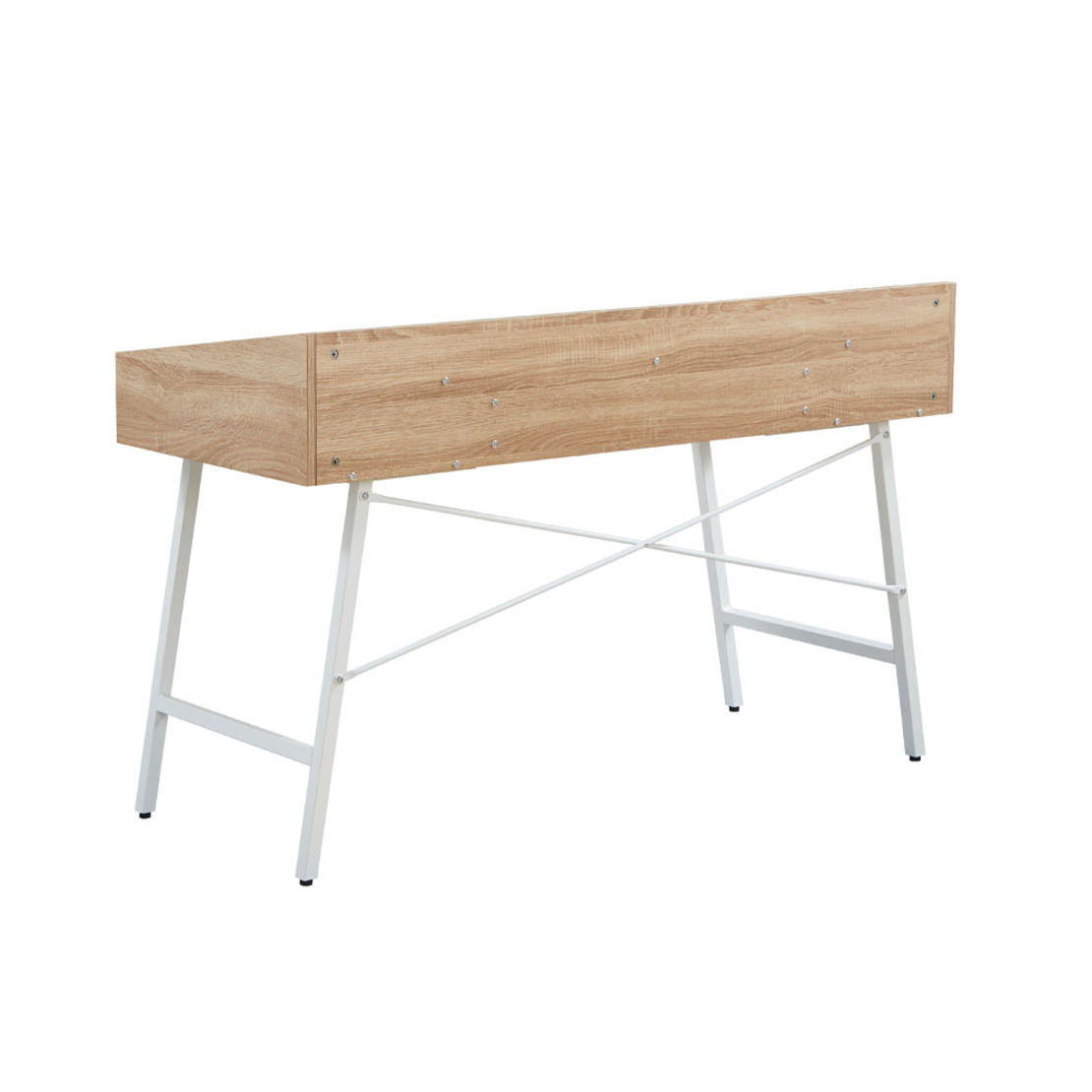 GROTTA DESK 2DRAWERS CHIPBOARD WITH MELAMINE CARTA NATURAL WHITE 133x55,5xH84cn E1 PRC