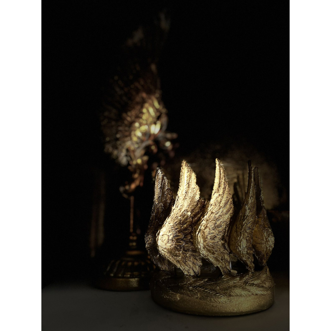 VOLE CANDLE HOLDER POLYRESIN GOLD 15x15xH18,3cm PR