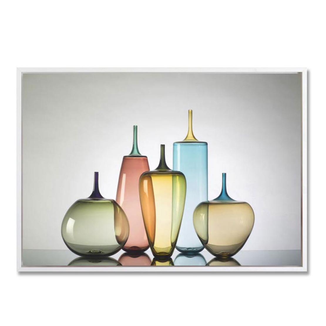 BOTLI 1 PAINTING CANVAS MULTICOLOR WOOD FRAME WHIT