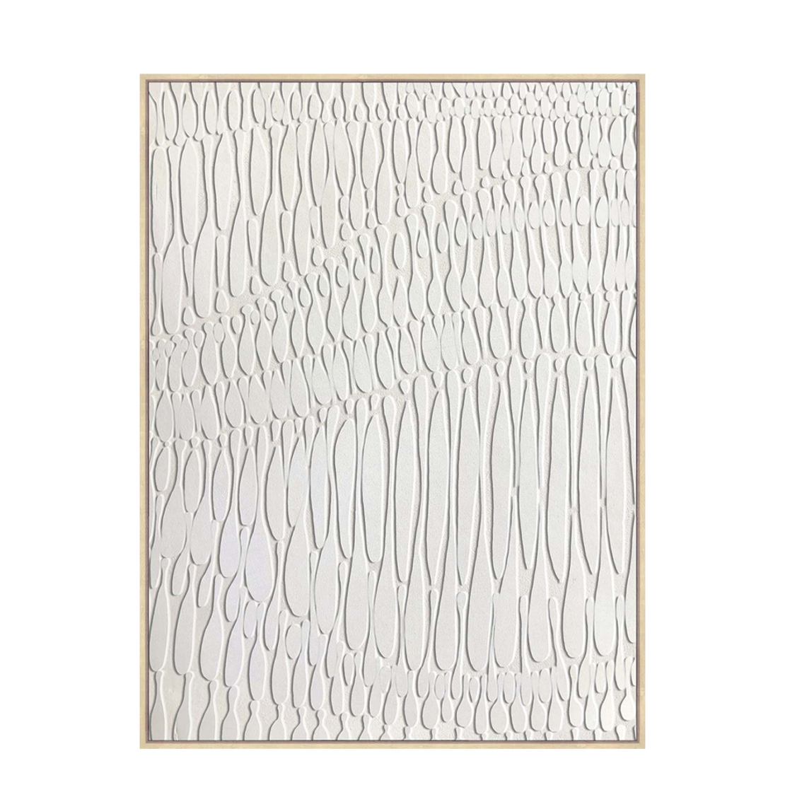 RABBLE PAINTING CANVAS WHITE WOOD FRAME NATURAL 75