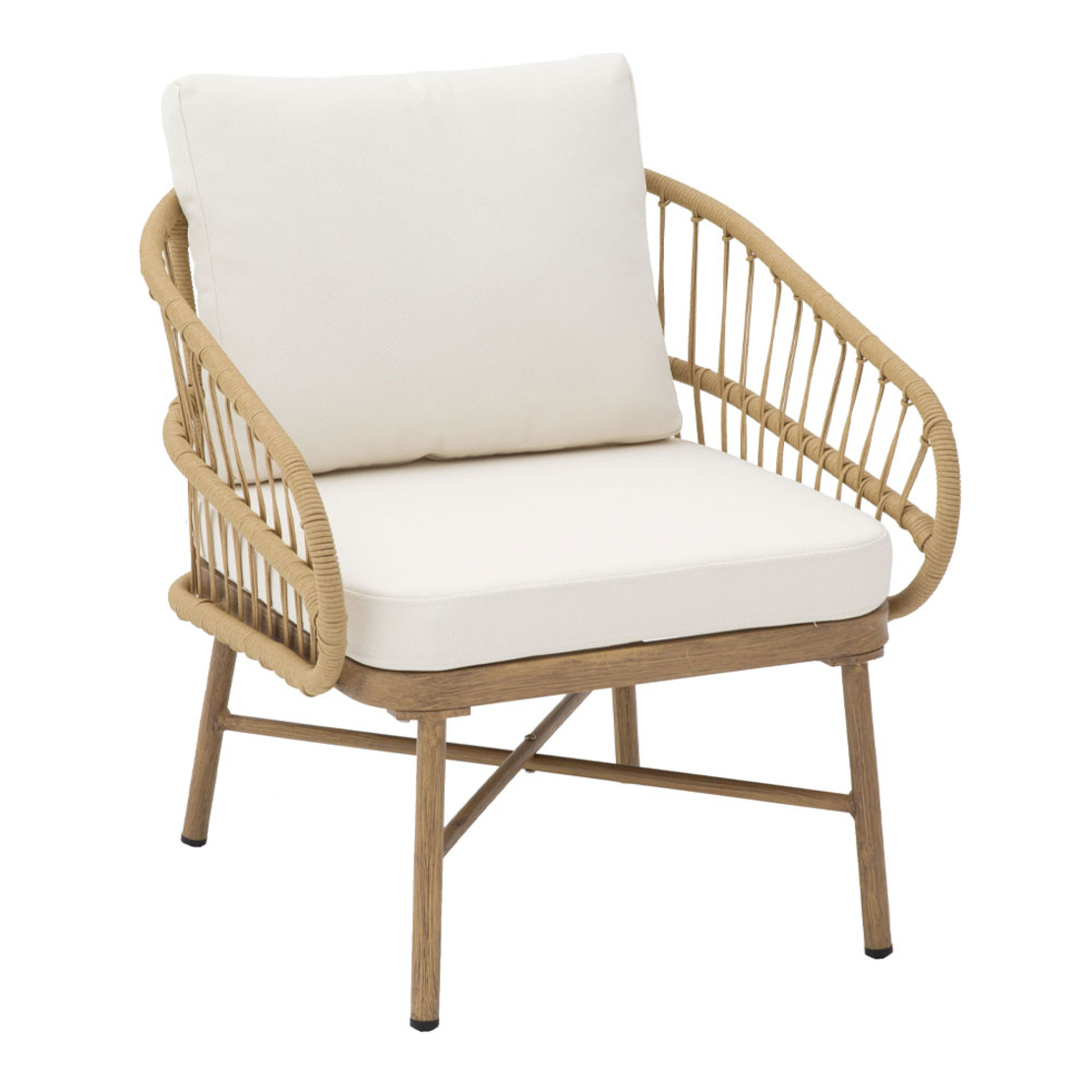 CAVE LOUNGE SET 1+2+1 ALUMINIUM NATURAL PRC