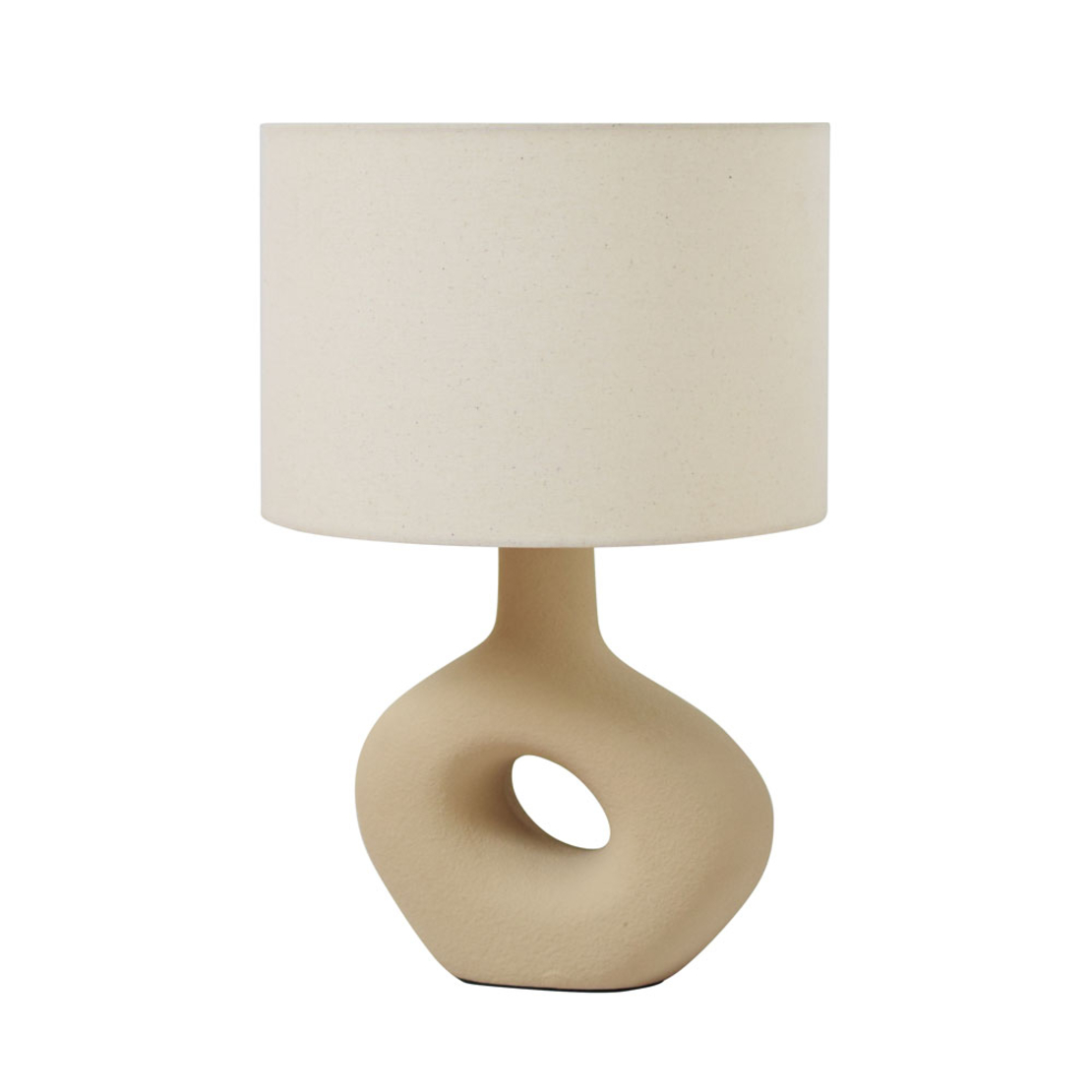 PEBBLE LAMP TABLE CERAMIC LINEN BEIGE BEIGE 23x12x