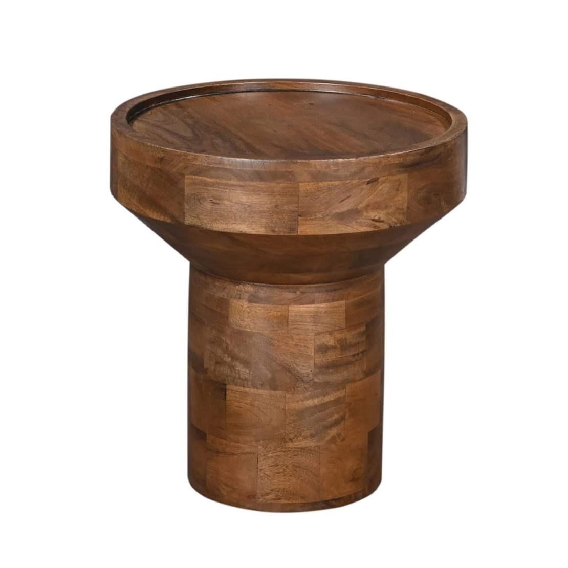 DUBAI SIDE TABLE WOOD MANGO WALNUT 50x50xH54cm IN