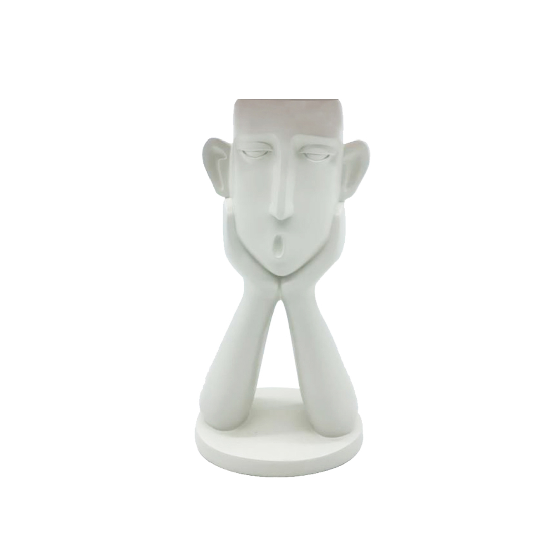 ROMANCE 1 VASE FIGURE POLYRESIN WHITE 12,8x8,8xH25