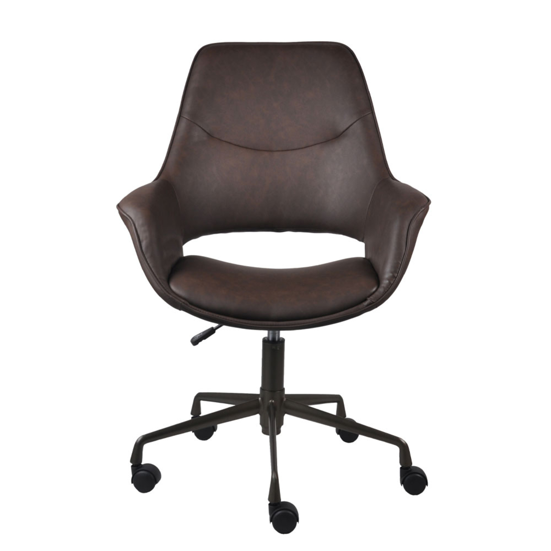 MINIMAL CHAIR DESK FABRIC BROWN METAL METAL 65,5x64,5xH106cm PRC