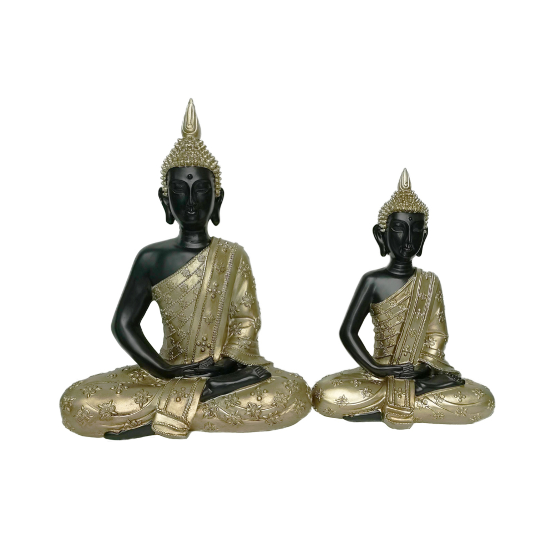 KEBA DECO BUDDHA POLYRESIN BLACK GOLD 24x13,5xH33c