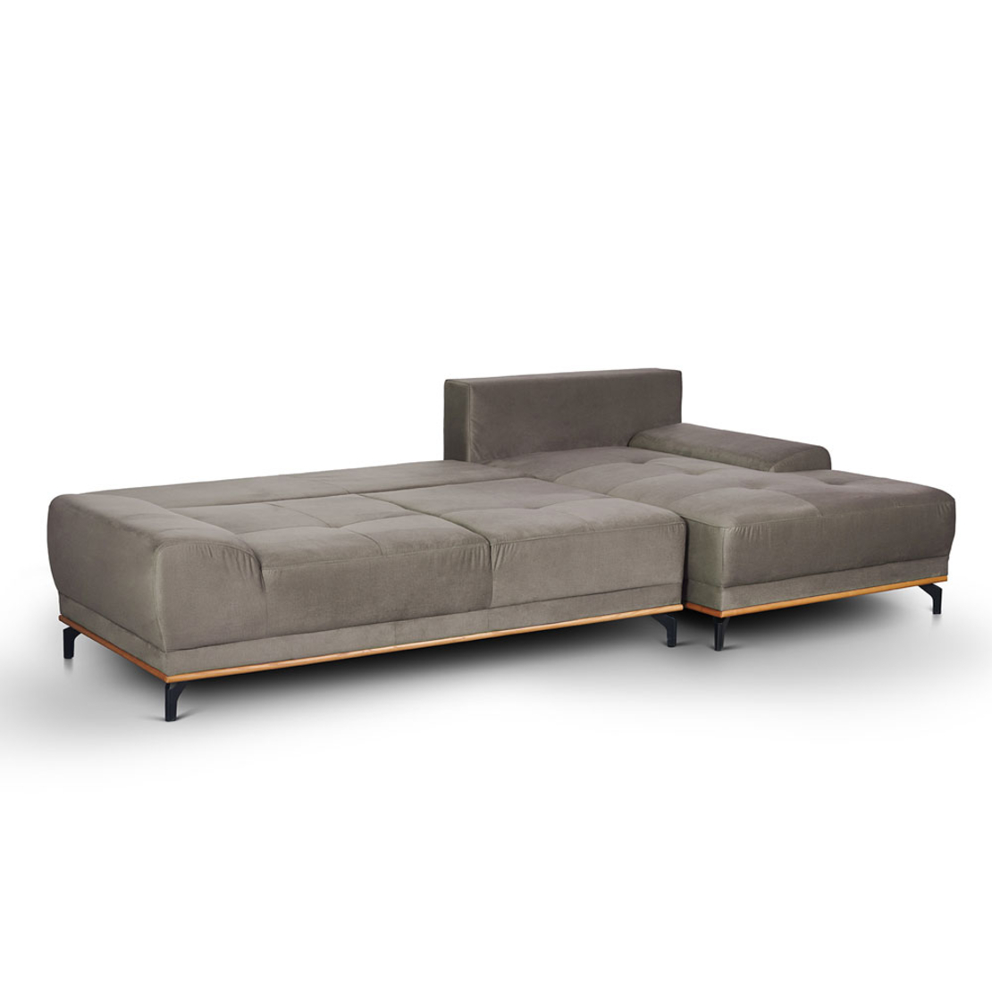 NATURA SOFA BED CORNER RIGHT EASY CLEAN FABRIC TAUPE E1 EU
