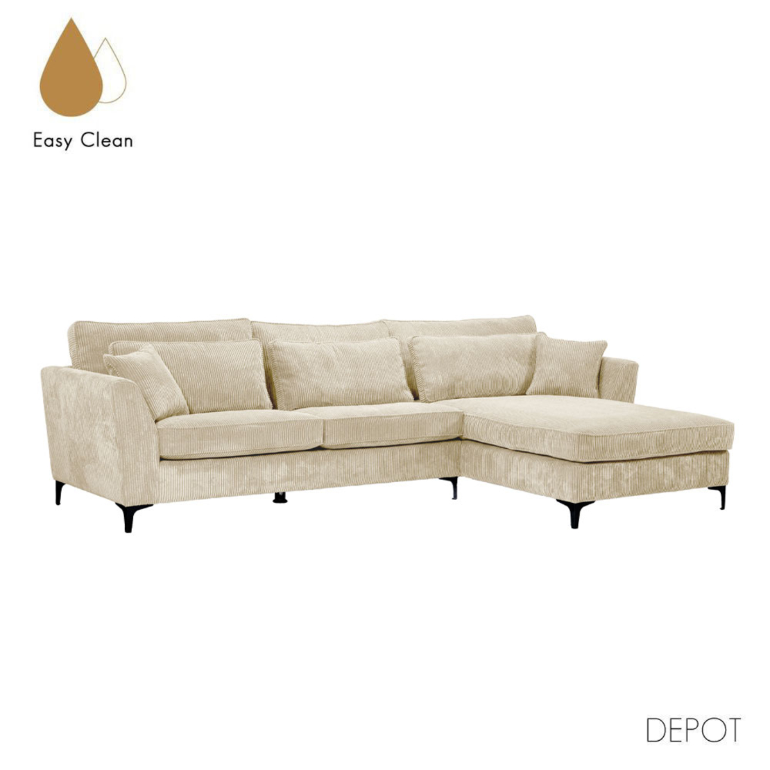 FOREVER SOFA CORNER left EASY CLEAN FABRIC Lincoln 03 E1 EU