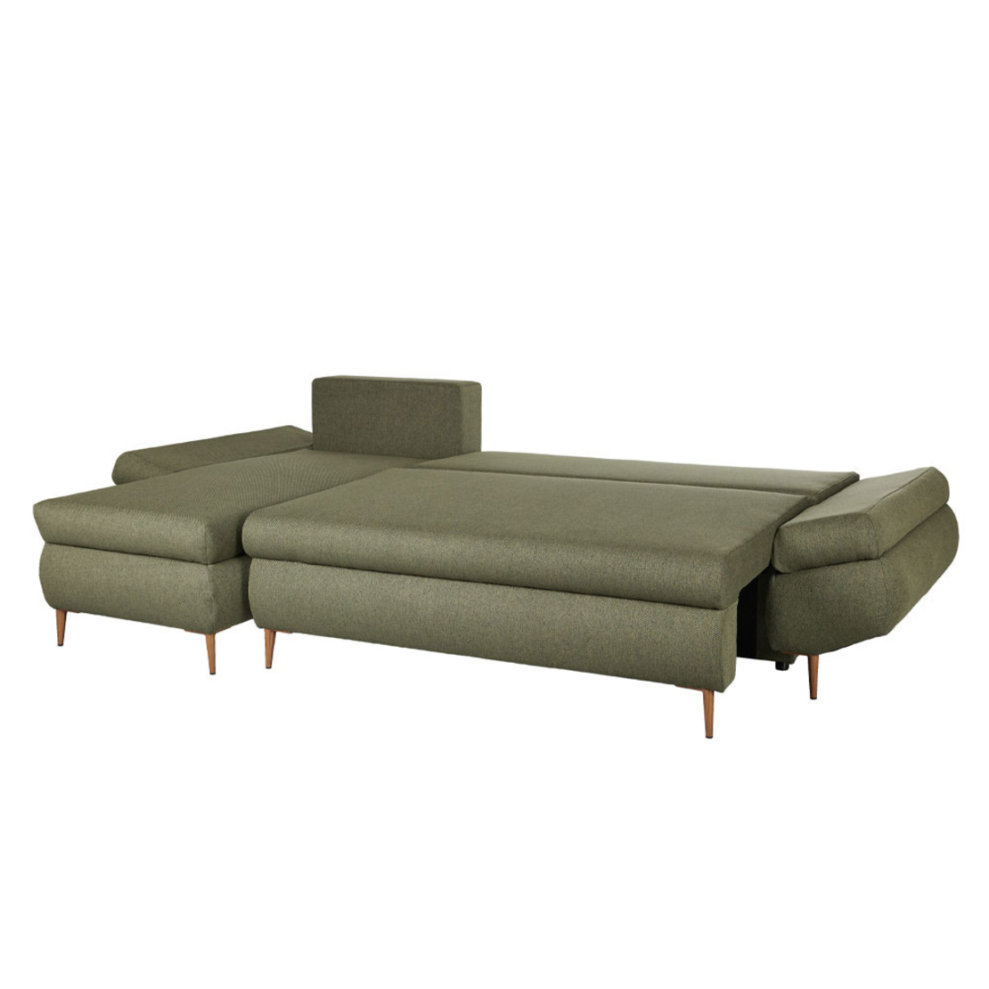 JACOB SOFA BED CORNER LEFT EASY CLEAN FABRIC OLIVE GREEN E1 EU