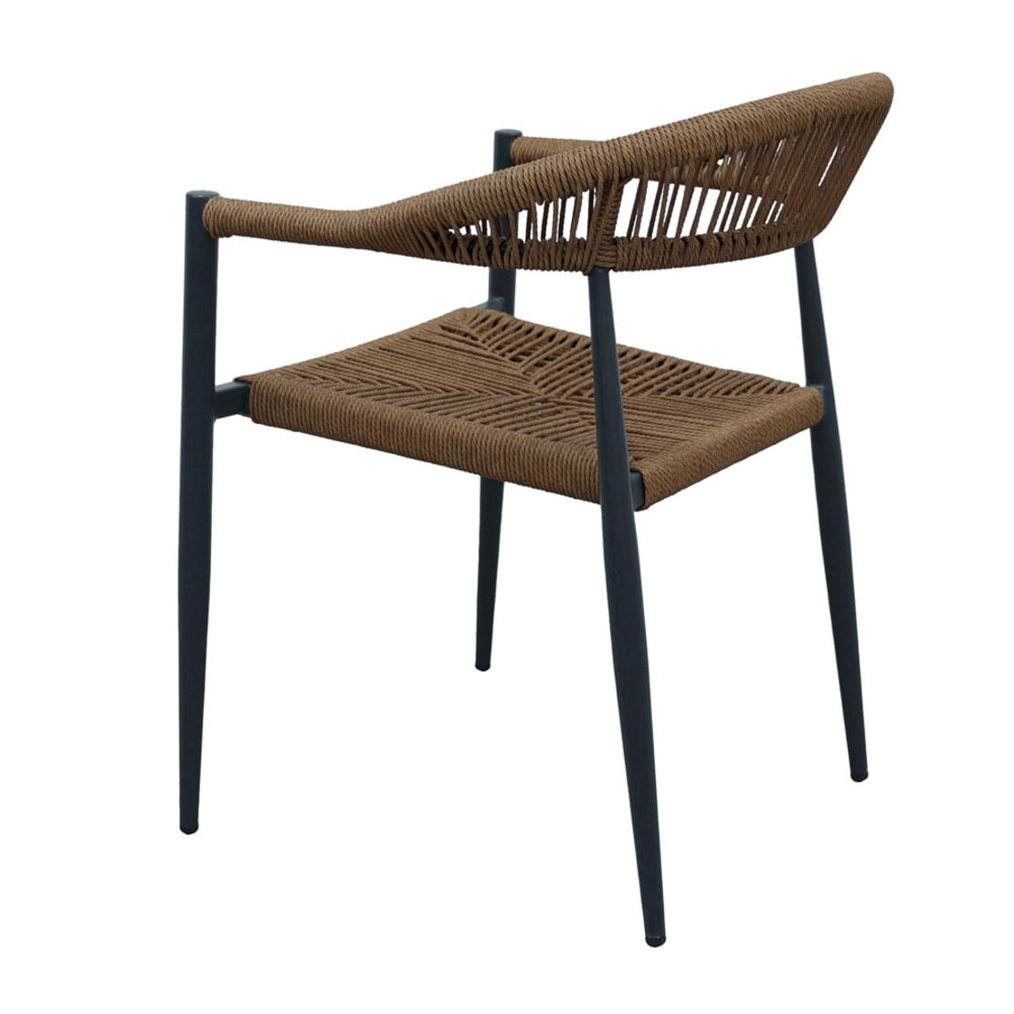 CARLA CHAIR ALUMINIUM BLACK WALNUT 56x59xH78cm PRC