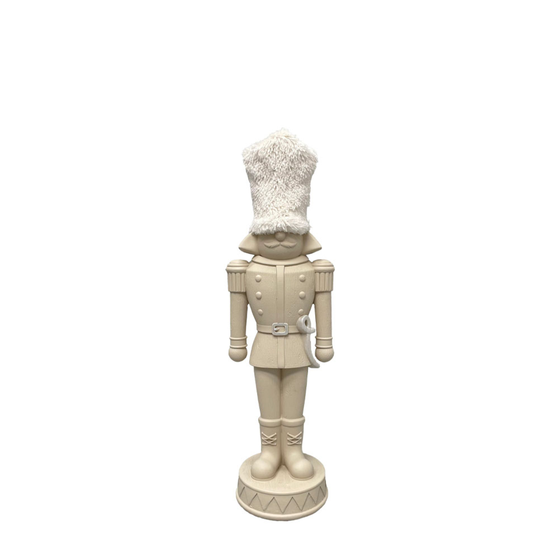 SPEZZA CHRISTMAS DECORATION NUTCRACKER 12x10.5x38.2 POLYRESIN BEIGE WHITE